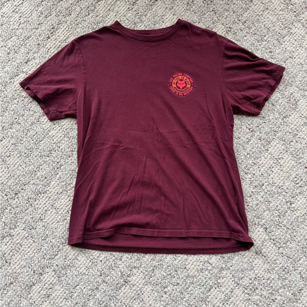 Fox Men's Burgundy Short Sleeve Tee